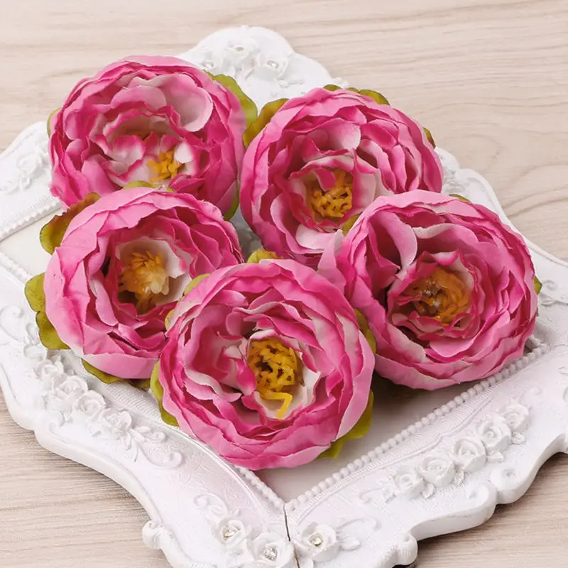 Eupro Style Artificial Peony Flower Heads Fake Flores Artificiais