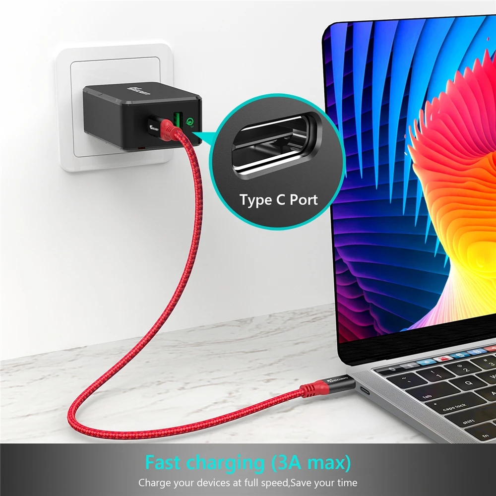 TIEGEM usb type-C кабель 3A USB C-USB-C кабель для samsung Galaxy S9 Xiaomi Быстрая зарядка type-C кабель для Oneplus USB 3,1 шнур