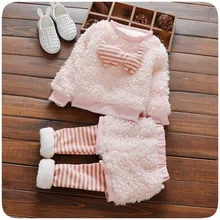 EMS/DHL Free shipping 2016 Autumn Winter New Children’s Girls Pony Sweater Striped 2Piece Set children’s clothing wholesale