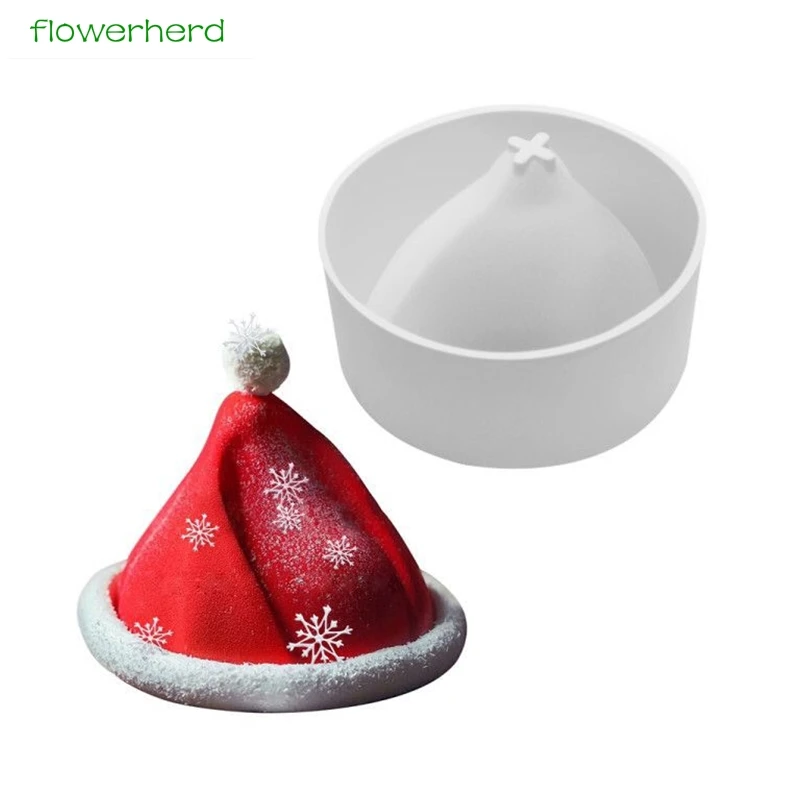 Big Size Christmas Hat Silicone Mold Making Cake Decorating Tools Bakeware French Dessert Mousse Cupcake | Дом и сад
