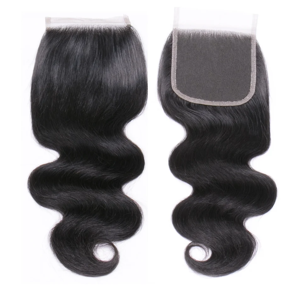 Chloe Hair Brazilian Remy Hair 3 Bundles Body Wave Human Bundles With Closure 4*4 Natural Color Knots Bleached