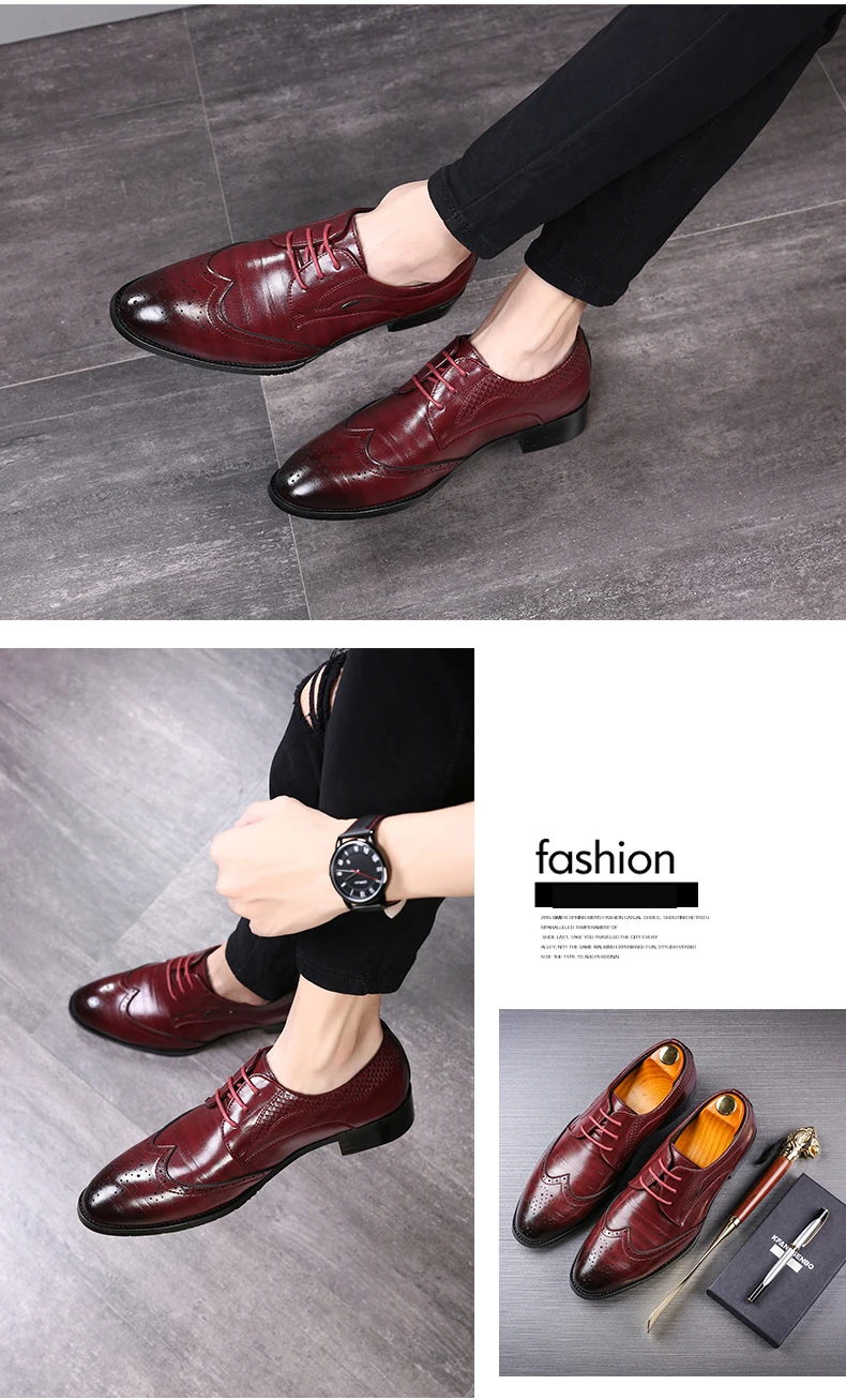 Mens Oxfords Shoe Formal Casual Shoes Men Summer Large Size 48 Lace-up Men Casual Shoes Red Oxfords Autumn Wedding Shoe For Mens (6)