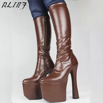 

RLINF 20CM High Heel Platform Queen Boots Stage Show Boots