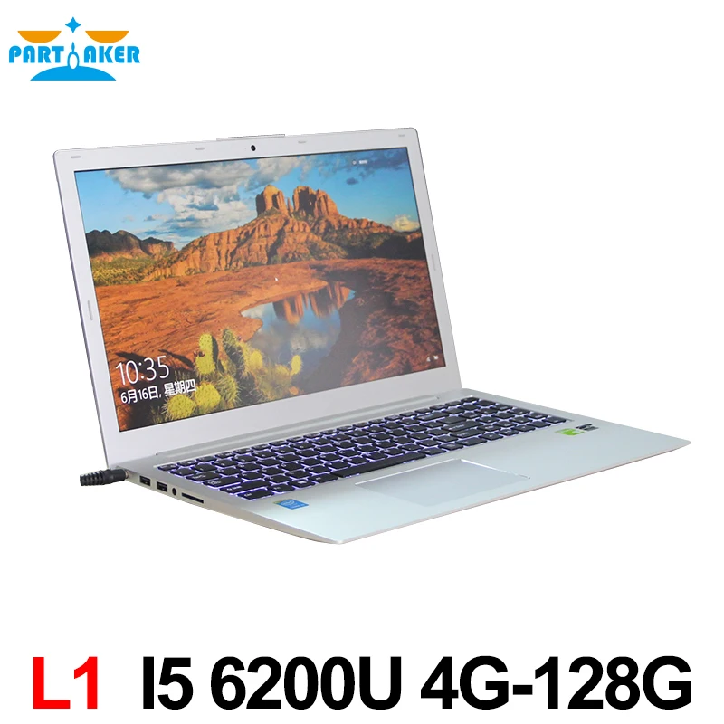 Newest Core i5 6200U CPU Ultrabook with backlit DDR3 RAM MSATA SSD Webcam Wifi Bluetooth HDMI Windows 10 laptop with GT940M 2G