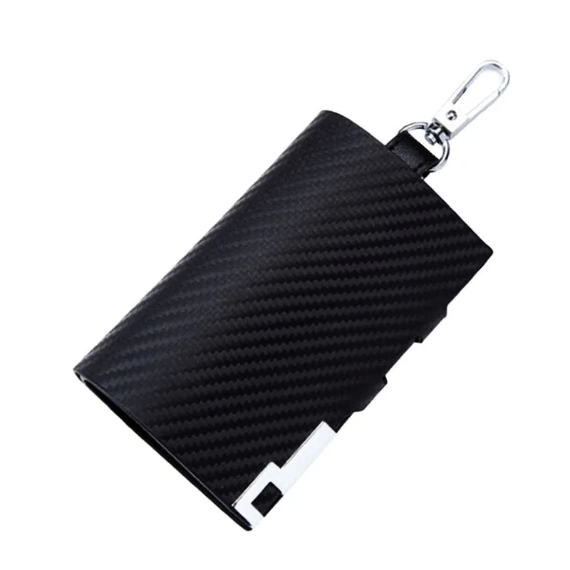 

7PCS / LOT Leather Key Holder Solid Keys Housekeeper bag Key Case Unisex Car Key Organizer Purse Bag