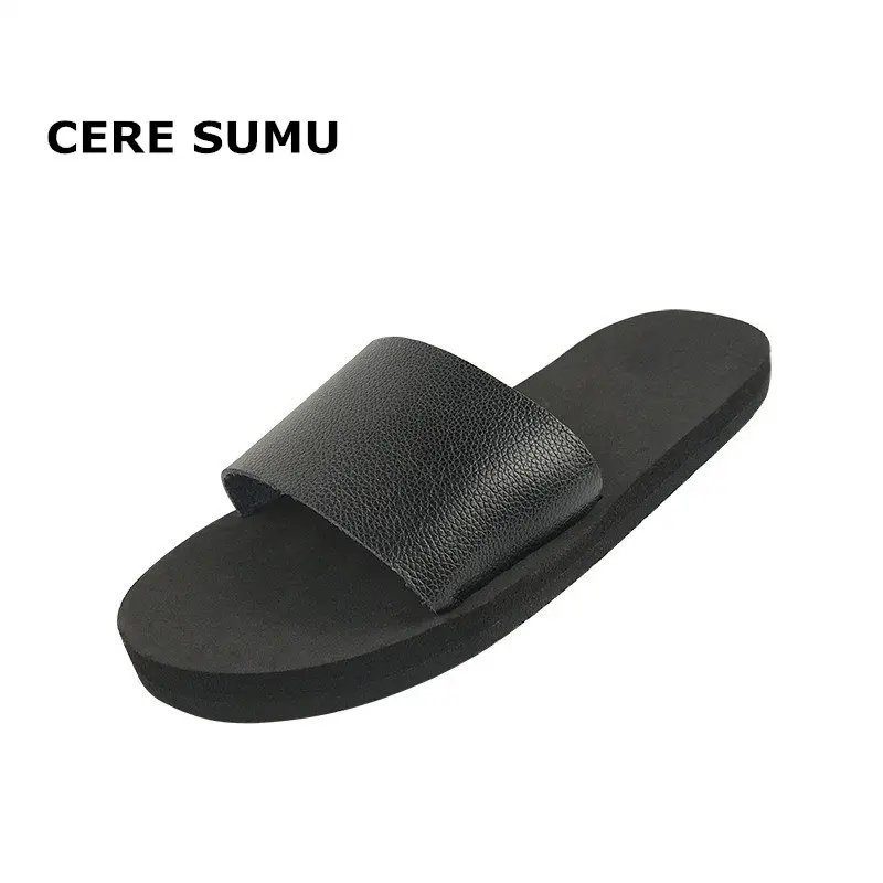 Women Beach Slippers Flip Flops Peep Toe Sandals Flat Slides Sandals Female Ladies Casual Summer Leather Slippers Shoes Women metal diamond flip flop flat toe slippers sandals summer 2018 new female fashion flipflops lazy people slides flat with slippers