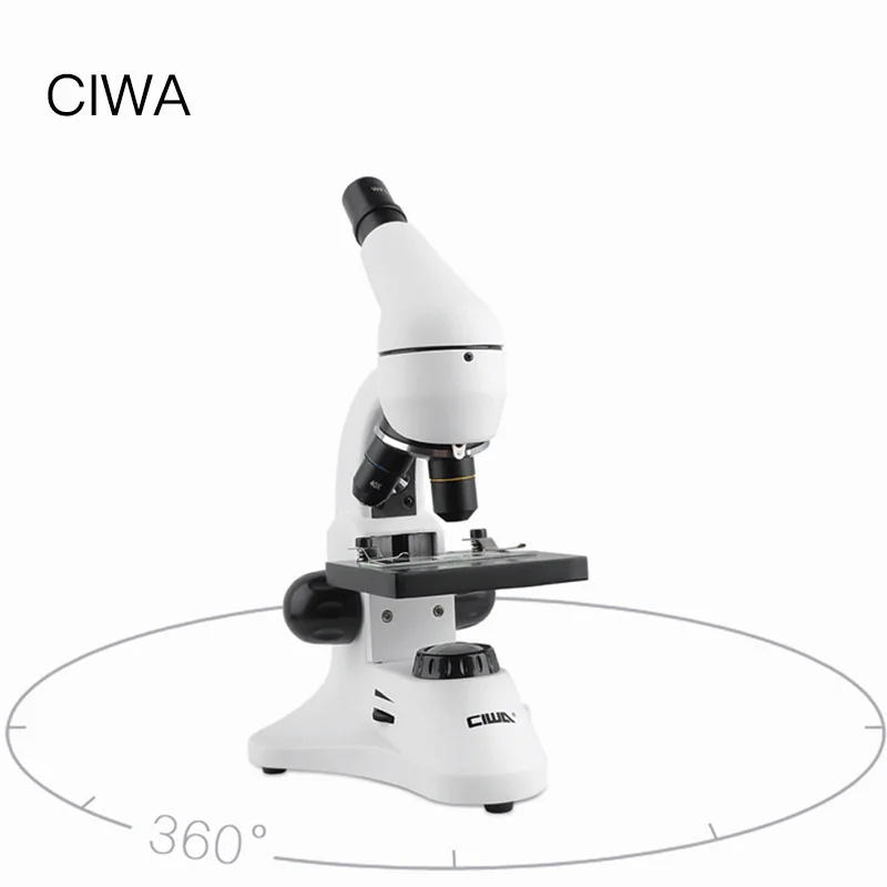 CIWA 1600X биологический Профессиональный окуляр микроскоп Студенческая Лаборатория увеличение образовательный монокулярный Объектив Микроскоп