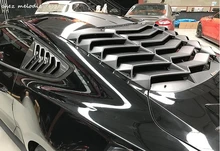 L amborghini estilo PP matt black saída do difusor de ar da grelha do obturador da janela traseira do carro decorativo para 2015-2018 Ford mustang