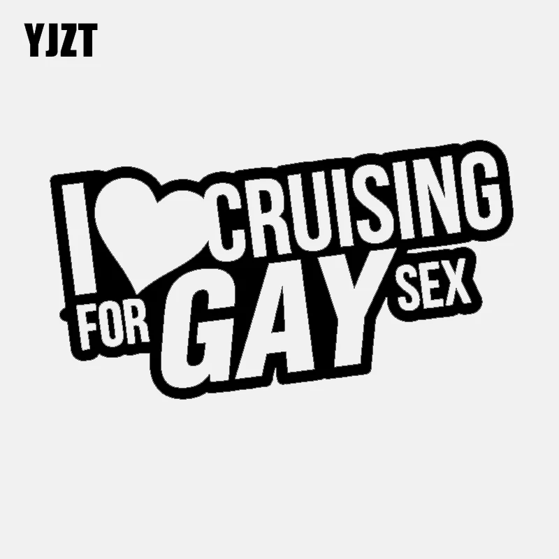 YJZT 15 7 см * 8 веселая Наклейка на окно с надписью I LOVE для геев сексуальная черная