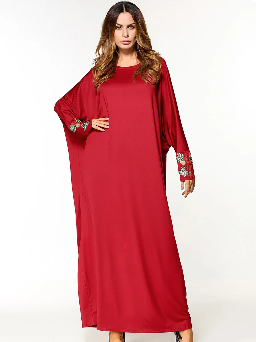 Muslim Abaya Dress in Dubai Islamic Clothing For Women Bat sleeve ...