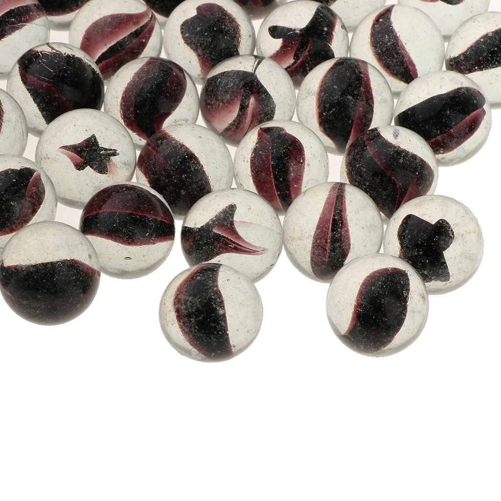 16mm Glass Marbles, Pack of 100, Kids Marble Ball Run Game Toy, Chinese Checkers Marble Solitaire Beads Home Decor