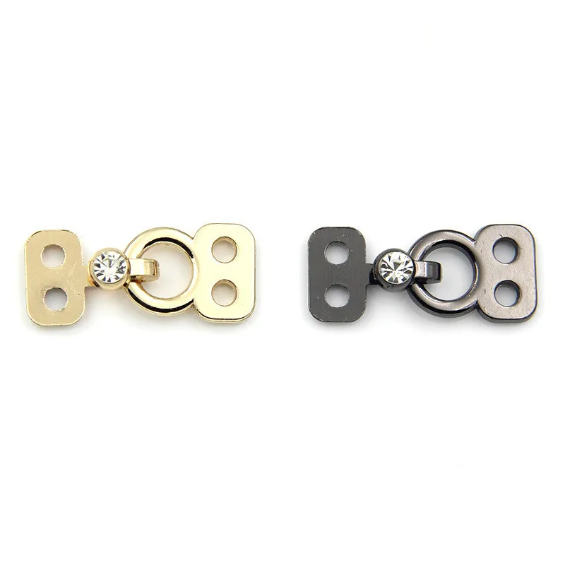 

10 Pairs/lot Combined Buttons for Fur Coat Rhinestone Decor Clasps Buttons for Overcoat Bags Garment Decoration Sewing Accessory