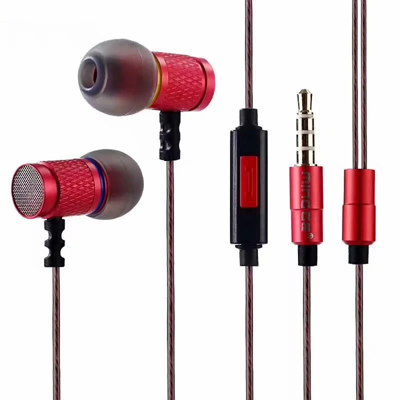

Stereo Metal Earphones with Microphone Noise Cancelling Earbuds In Ear Headset DJ XBS BASS Earphone HiFi Ear Phones