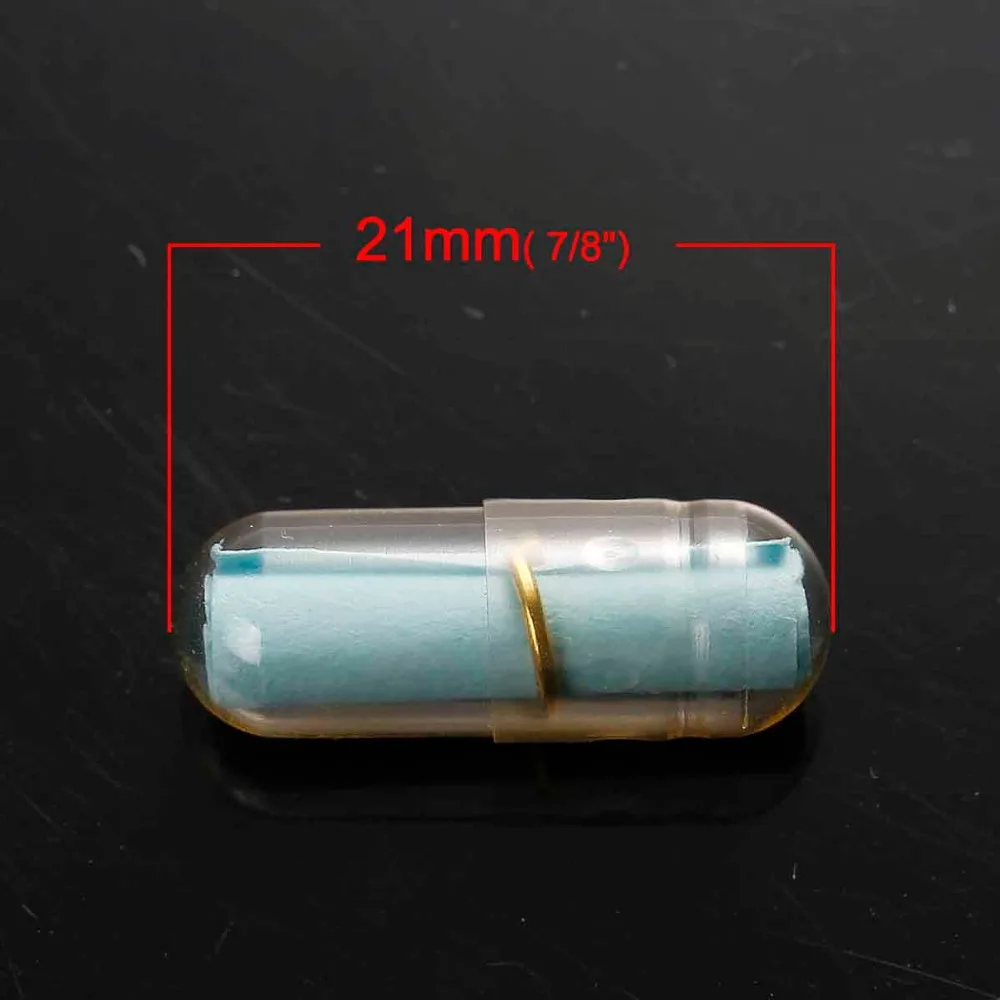 DoreenBeads Creative Love Letter Capsule Mini Gift Box Wish Bottle With Paper Scrip Secret Words For Lovers Plastic Box (2)