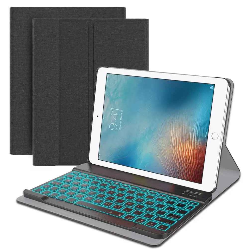 Tablet Case For iPad Pro 9.7 Inch 2016 with Backlight Wireless USA Keyboard Tablet Leather Case For iPad Pro 9.7 2016 Cover