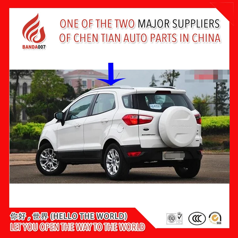 

High quality ABS 1 Pair sticker install side rail bar roof rack for Ecosport 2013 2014 2015 2016 2017