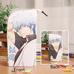 Аниме Gintama Саката гинтоки водостойкие из искусственной кожи канцелярские мешок/кисточки горшок/ручка держатель/пенал для карандашей/Офис