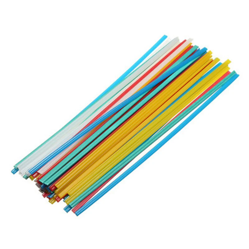50pcs New Plastic Welding Rods 5 Color Welder Sticks with Corrosion