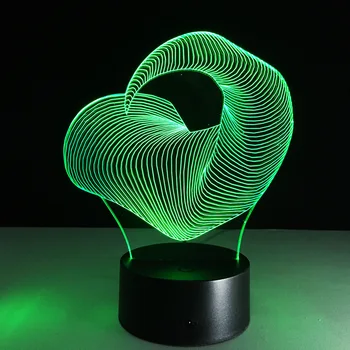 

Fade Colorful Led 3d Lights Stereo Vision Lighting For Kitchen Cabinets Powerbank Table Lamps 7 color change desk lamp