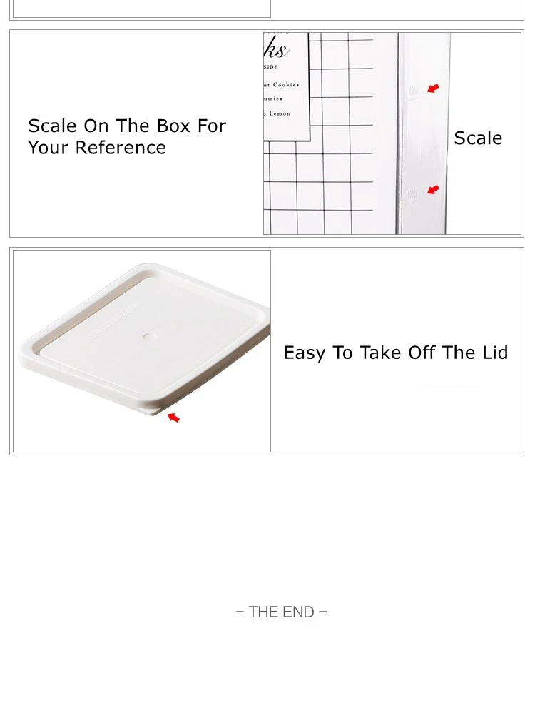 Пластиковая герметичная кухонная коробка для хранения, прозрачные банки для пищевых продуктов, банка для сушеных фруктов, контейнер для печенья, органайзер, инструменты, Скандинавский дизайн