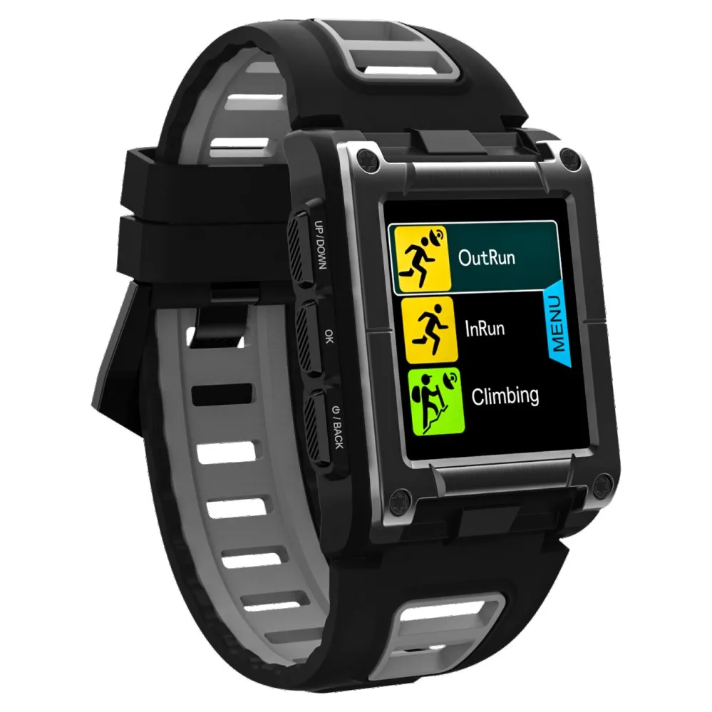 Международная версия Makibes G08 gps Bluetooth smart watch IP68 Водонепроницаемый сердечного ритма smart watch es Мужская Мульти-Спорт - Цвет: gray.