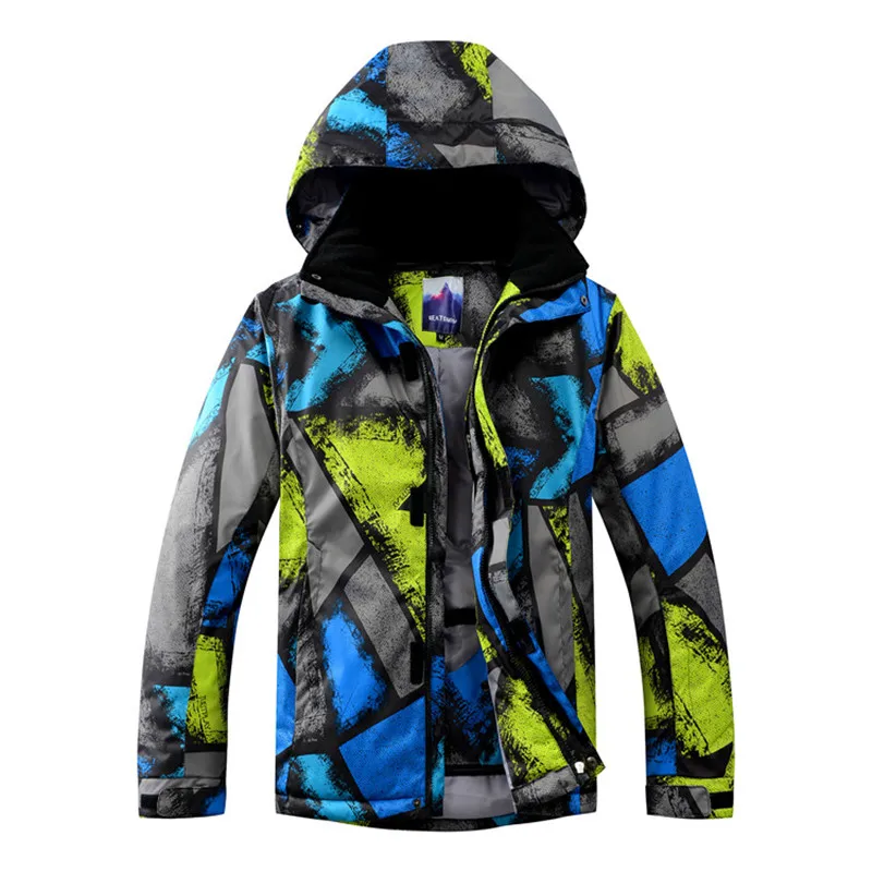 Куртка для сноуборда, сноуборда, мужской лыжный костюм, куртка для катания на лыжах, пальто, сохраняющее тепло, ветрозащитная Водонепроницаемая зимняя утолщенная Лыжная куртка с защитой от ультрафиолета - Цвет: Green