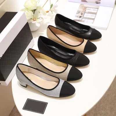 

Women's shoes luxury brand autumn new sheepskin natural leather single shoes women's ballet shoes round head shallow mouth shiny