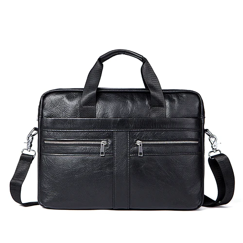 Мужские кожаные сумки для мужчин, сумка-мессенджер, мужские сумки из натуральной кожи, дорожная деловая сумка на плечо для ноутбука, портфель для мужчин s - Цвет: 2019A2Black