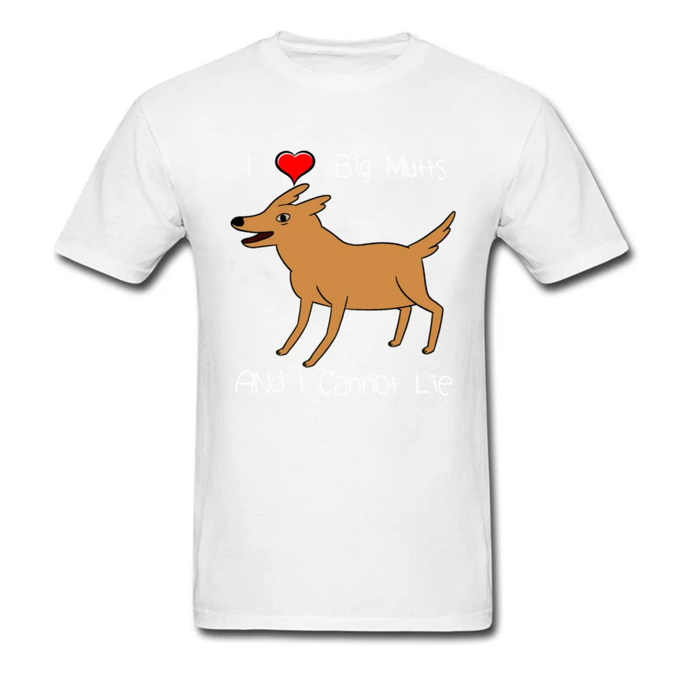 Classic Printed Short Sleeve Tops & Tees Mother Day O-Neck 100% Cotton Adult Top T-shirts Printed Tee-Shirt Fitted Funny Dog Shirt I LoveBig Mutts Gift For Dog Lovers white