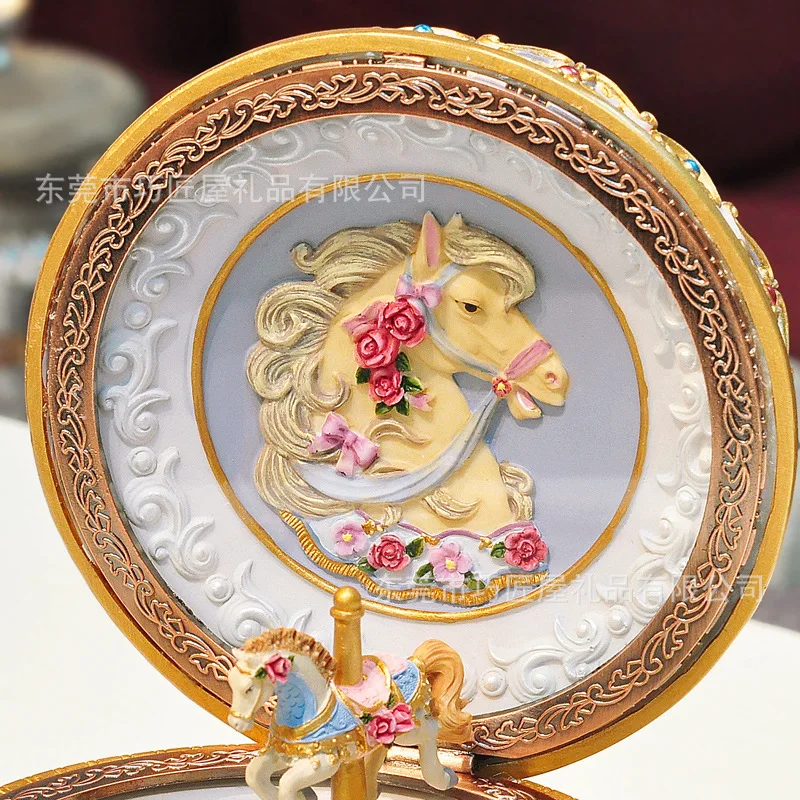 Светящаяся музыкальная шкатулка Merry Go с днем рождения Рождество свадьба подарок