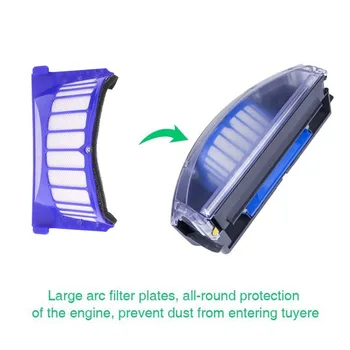 

Vacuum Cleaner Part Side Brush HEPA Filter Glue Brush Flat Comb Brush Circular Rolling Brush For iRobot Roomba