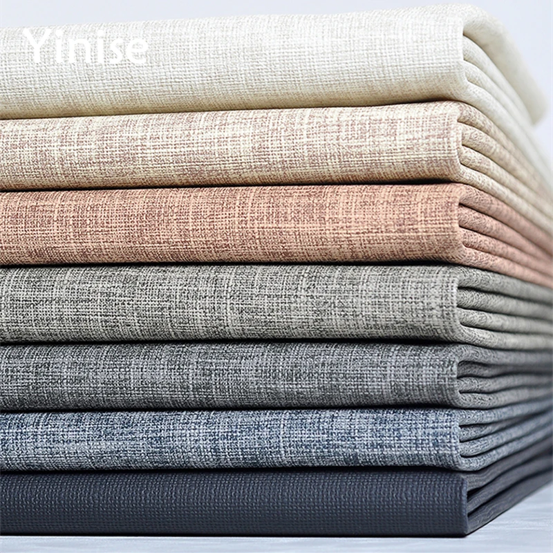 100x138 см Синтетическая кожа льняной Patten PU ткань DIY настенный тканевый фон диван для