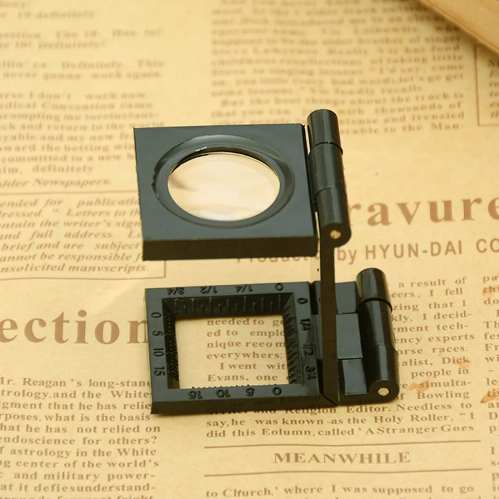 

Portable 12x Magnification Magnifier Lupa Optical Lenses Magnifier Woodworking Measuring Accessories Foldable Magnifying