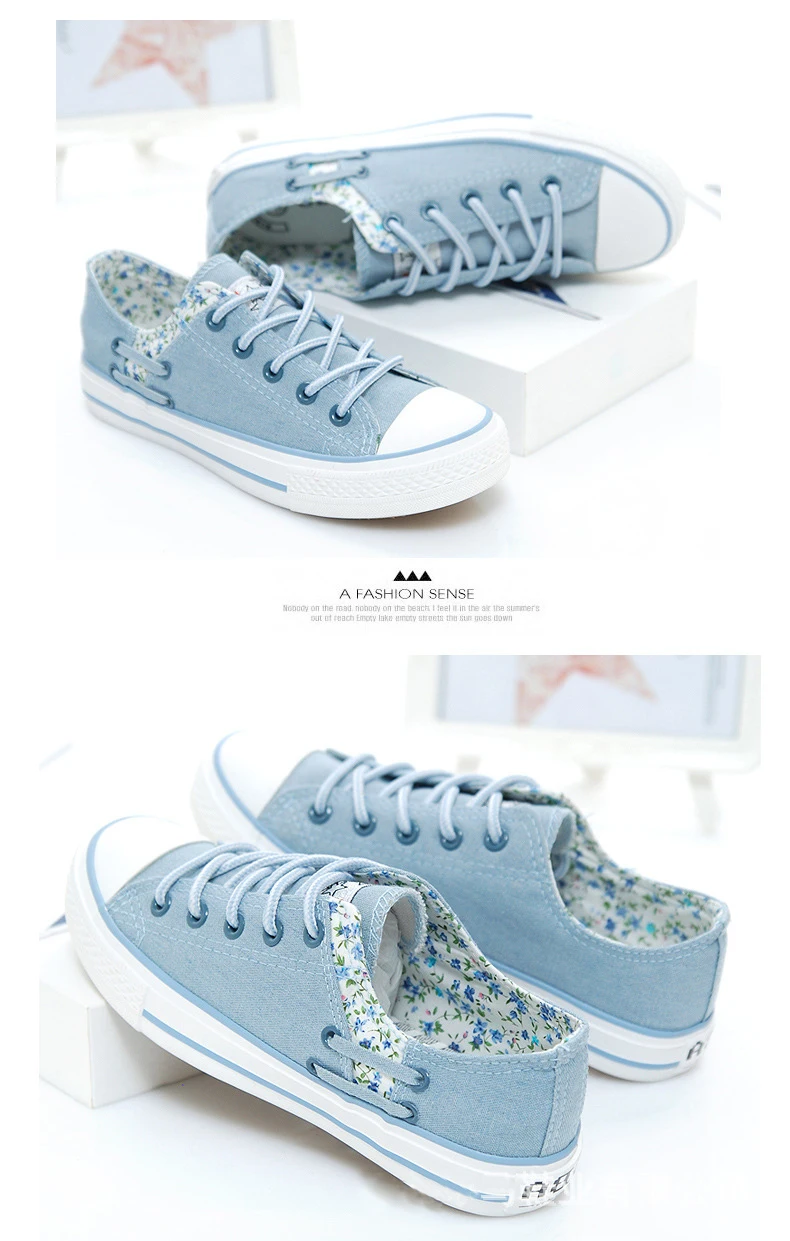 New Breathable Canvas women flats fashion floral comfortable Sneakers Low help spring summer casual women shoes female NBT992 9