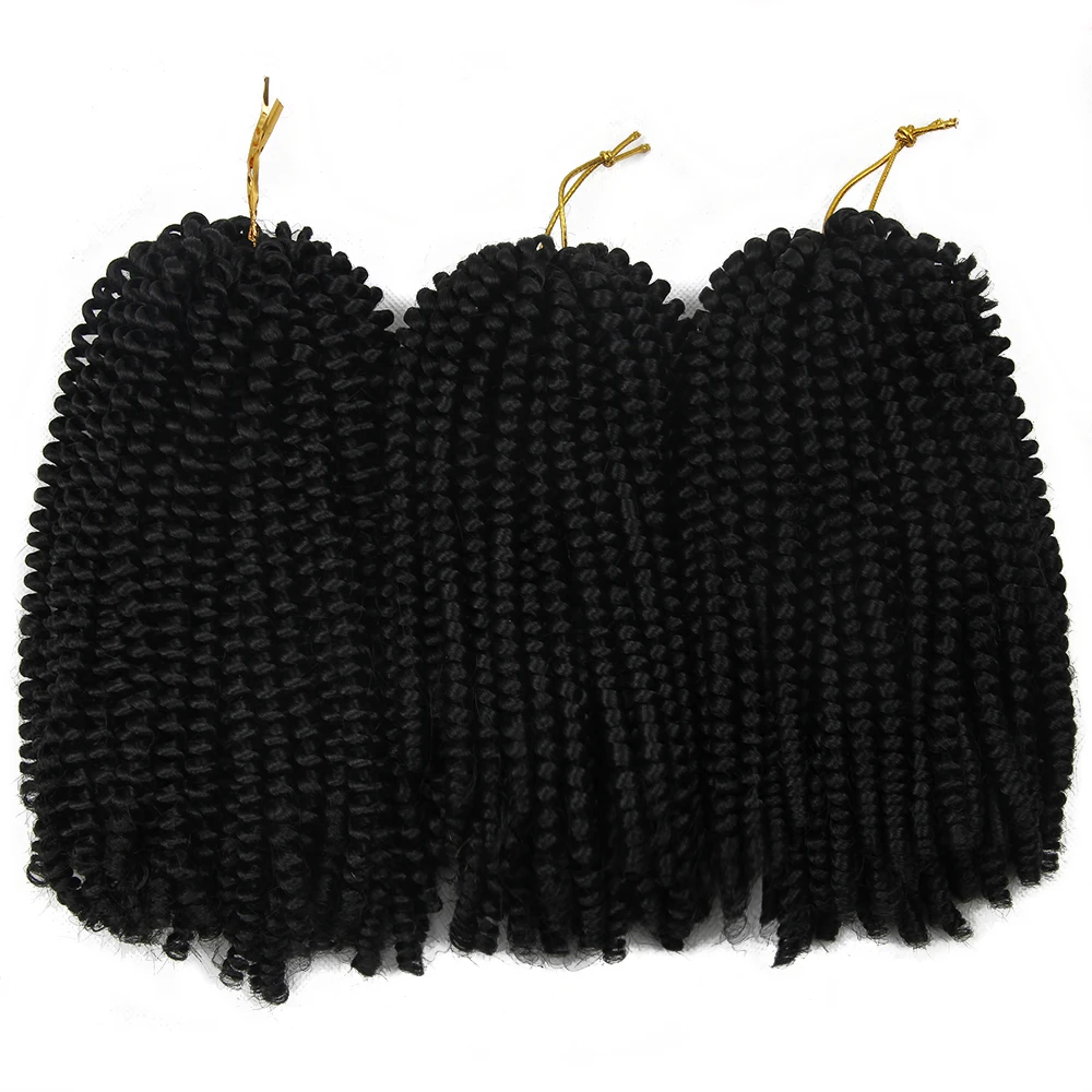 Ombre Spring Twist Hair Kanekalon Synthetic Hair Extensions Braids Kinky Curly Twists (8)
