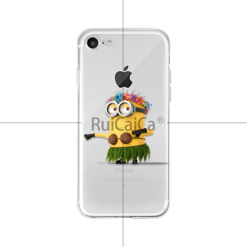 Ruicaica милые Миньоны из мультфильма Coque Shell чехол для телефона для Apple iPhone 8 7 6 6S Plus X XS MAX 5 5S SE XR мобильных телефонов