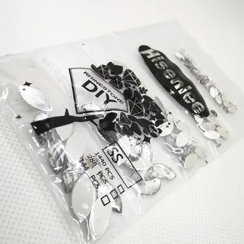 

all 100Pcs 5 size Crystal clear color Flat Back Marquise Earth Facets Acrylic Horse eye Shape nail art Rhinestone decoration