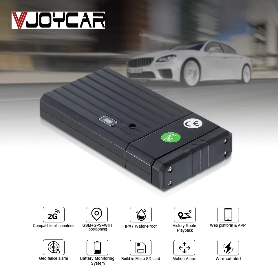 Офлайн регистратор данных автомобиля GPS трекер без sim карты Rastreador Veicular 350mAh