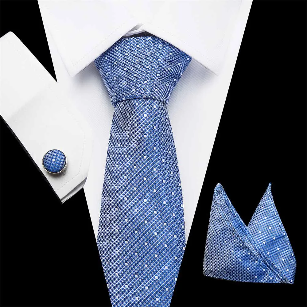32 цвета дизайн 7 см шелковый галстук Набор Цветочный платок-галстук и запонки Бизнес Свадьба печать шеи галстуки для мужчин - Цвет: S45