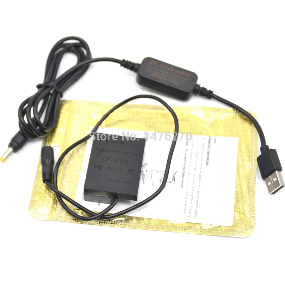 

DC 8.4V Power bank charger 5V USB cable+CP-W126 NP-W126 coupler fake battery for Fujifilm X-A2 X-T10 X-E2S X-Pro2 X-T20 XT1 X-A3