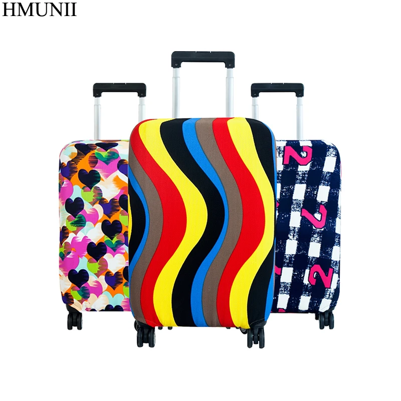 HMUNII Fashion Travel on Road Luggage Cover Protective Suitcase cover