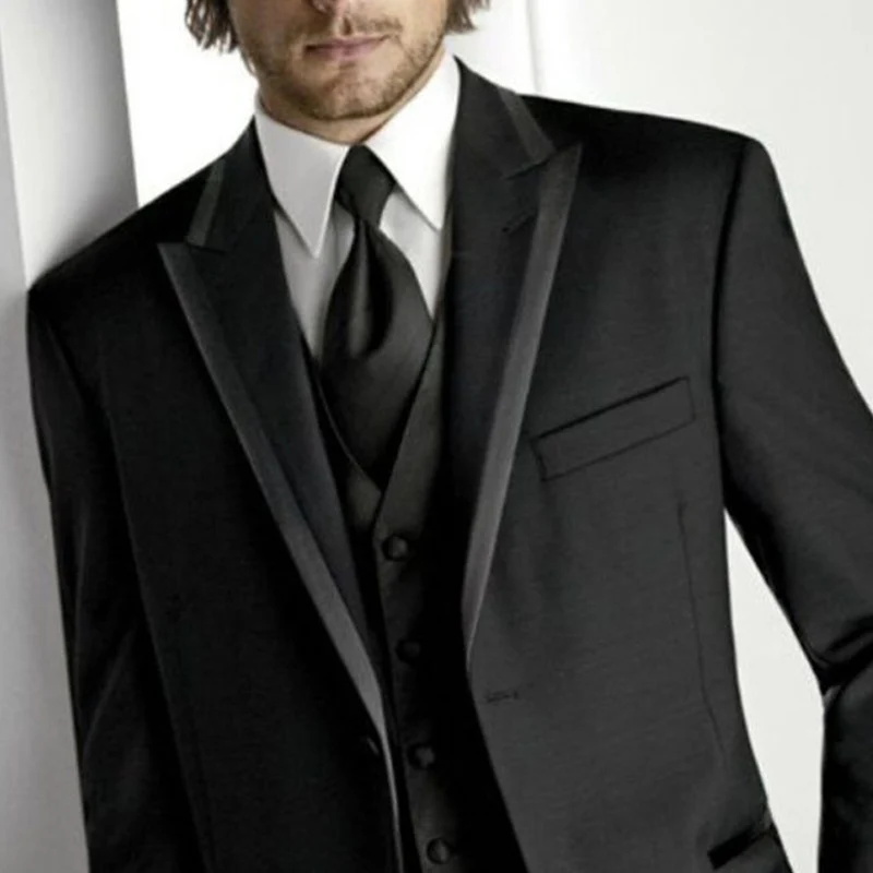 Pantalon Sur Commande 2018 Pièce Noir De Formelle Poitrine Beau Gilet Costumes Mariage Smokingsveste Unique Hommes D'affaires Faite Trois l3JKcTuF1