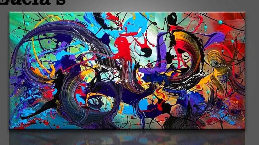 

Large Hand Painted Abstract Canvas Wall Art Modern Oil Painting on Canvas Contemporary Decor Artwork Home Decoration Unframed