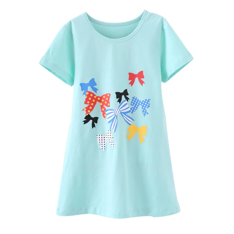 

Girls Princess Nightgowns Summer Short Sleeve Cartoon Nightdress Knitted Pajamas Children Girls Sleepwear 4 6 8 10 12 13 Years