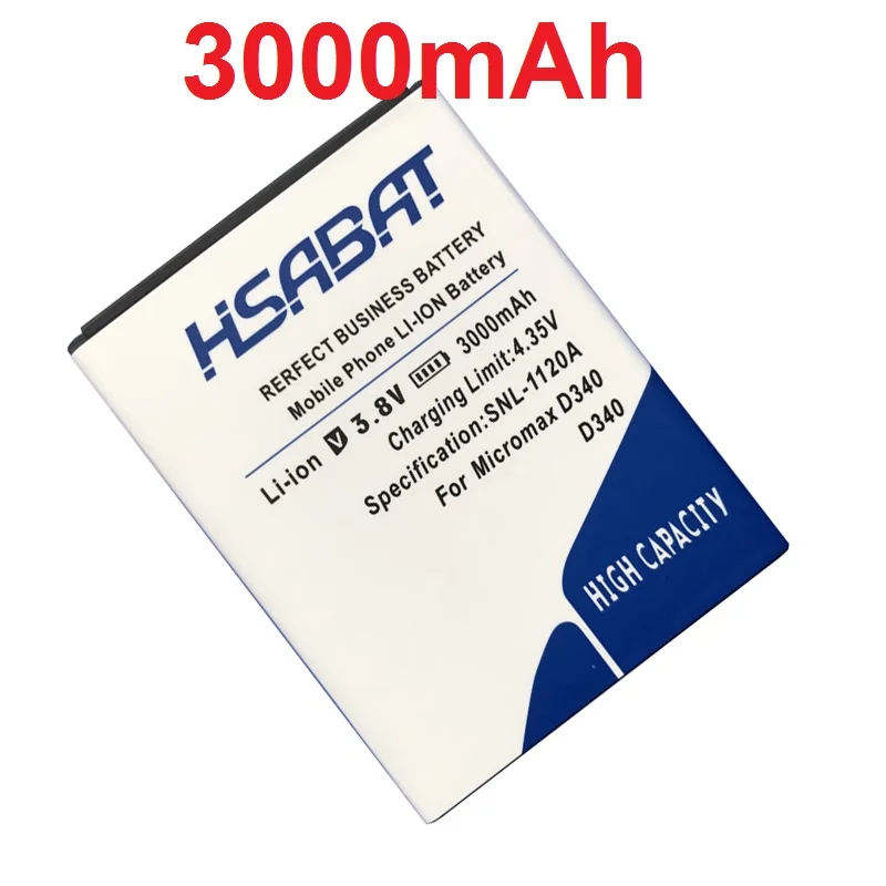 

HSABAT D340 3000mAh Battery for Micromax D340 Batteries