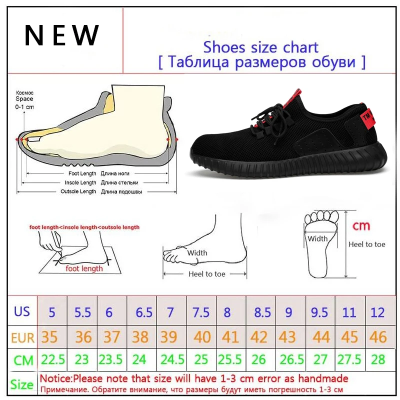 Мужская защитная обувь со стальным носком, легкие, дышащие, удобные, износостойкие, унисекс, рабочие кроссовки