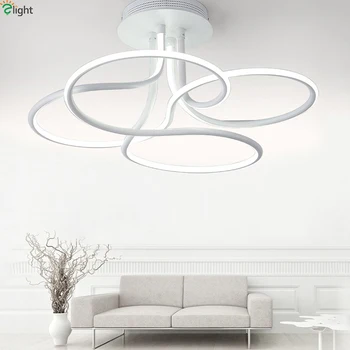 

Nordic Simple Aluminum Led Ceiling Chandeliers Lamp Fixtures Lustre Acrylic Bedroom Led Chandelier Lighting Lights Luminaria