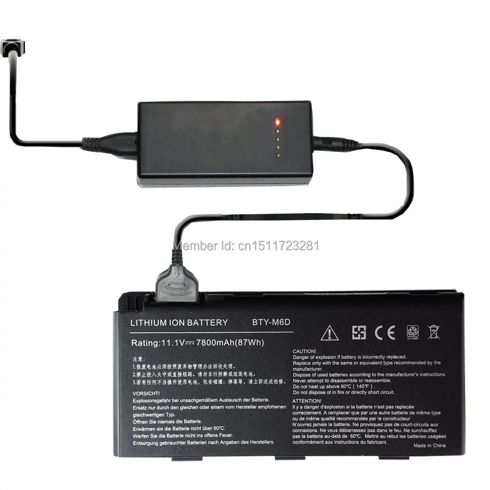 

External Laptop Battery Charger for MSI GT60 GT660 GT670 GT680 GT70 GT760 GT780 Series