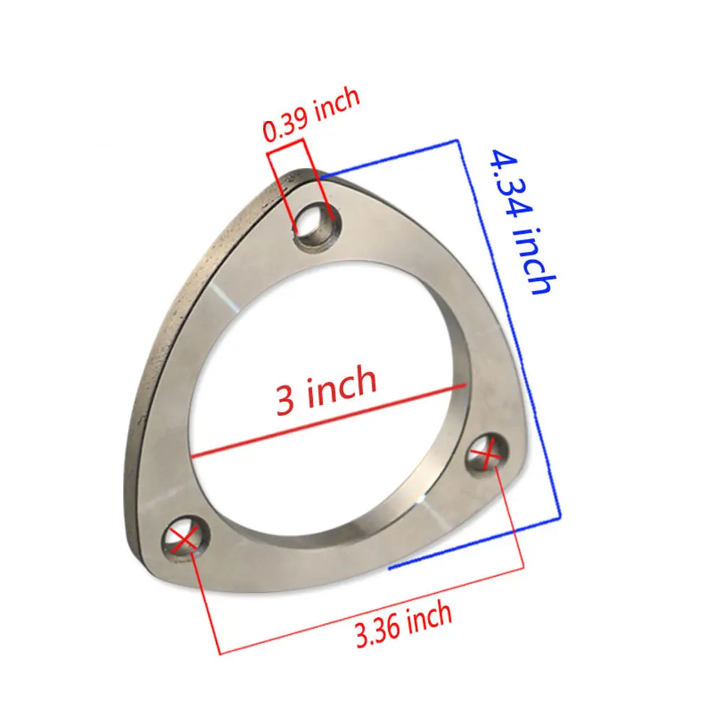 1 шт. Высокое качество Универсальный " 2,8" " из нержавеющей стали 201 автомобильный выхлопной треугольный фланец - Цвет: TFG76