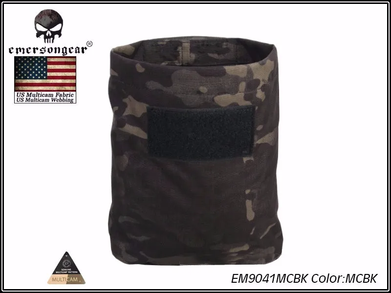 EmersonGear складной журнал переработки сумки охотничьи Airsoft тактический падения разное мешок EM9041 мультикам черный - Цвет: MCBK